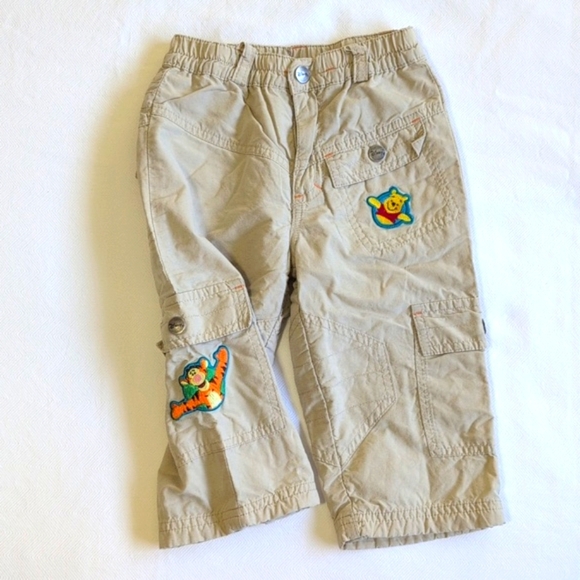 disney winnie the pooh lined cargo track pants size 80 12-18 months baby - Picture 1 of 10